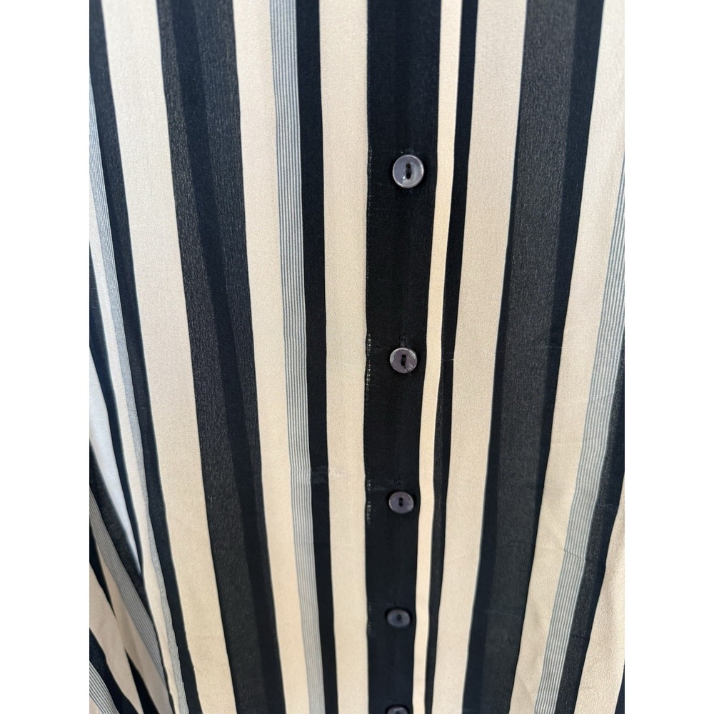 Figue Indiana Striped Shirtdress Midi Size Small Silk - Picture 5 of 8